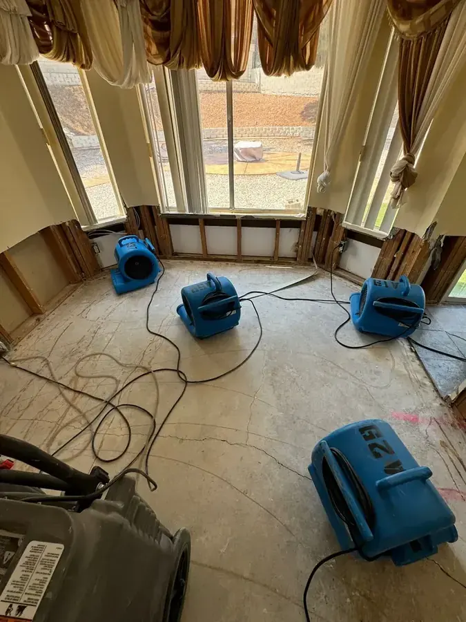 Drying equipment set in a living area in a northeast Valley home