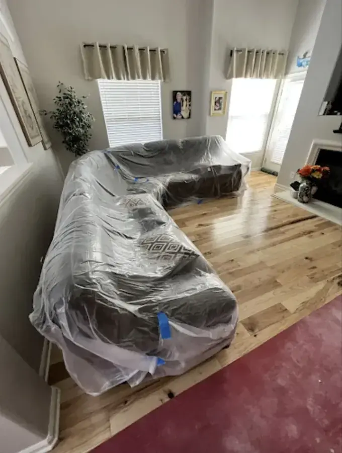 Burst pipe water damage being dried in a Paradise Valley home