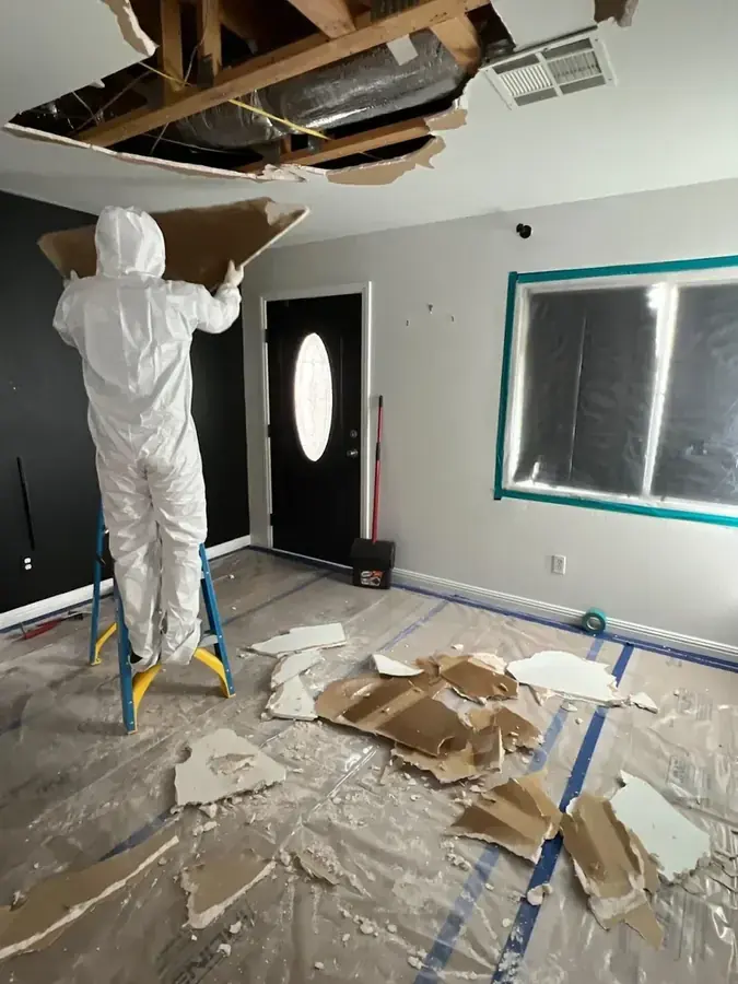 Ceiling leak water damage in a Paradise Valley home